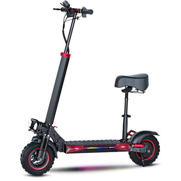 FREEBOY 1200W High-Power Electric Scooter with Seat - 34 MPH Max Speed, 37 Mile Range, 11" Off-Road Tires, 4 Brake System, Fast E-Scooter for Adults