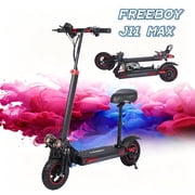 FREEBOY J11 MAX Electric Scooter for Adults,1200W Motor,34 Mph,48V 15.6Ah Battery,31 Miles,11 Off-Road Tires,Dual Disc Brakes,Dual Suspension,Removable Seat