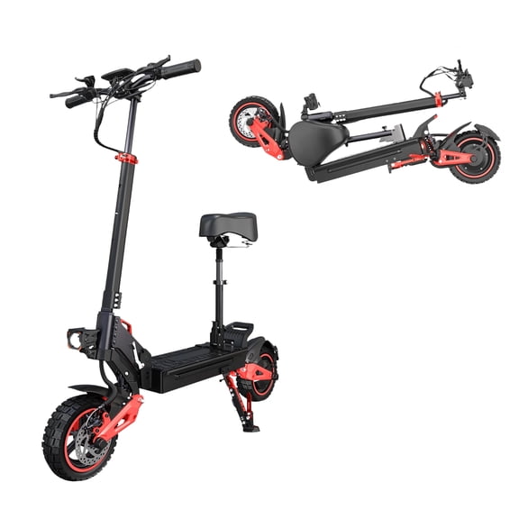 FREEBOY J15 MAX Electric Scooter with Seat,1600W Motor,48V 18.2Ah Battery,31 MPH,31 Miles,11" Off Road Pneumatic Tires Foldable Adult E-Scooter