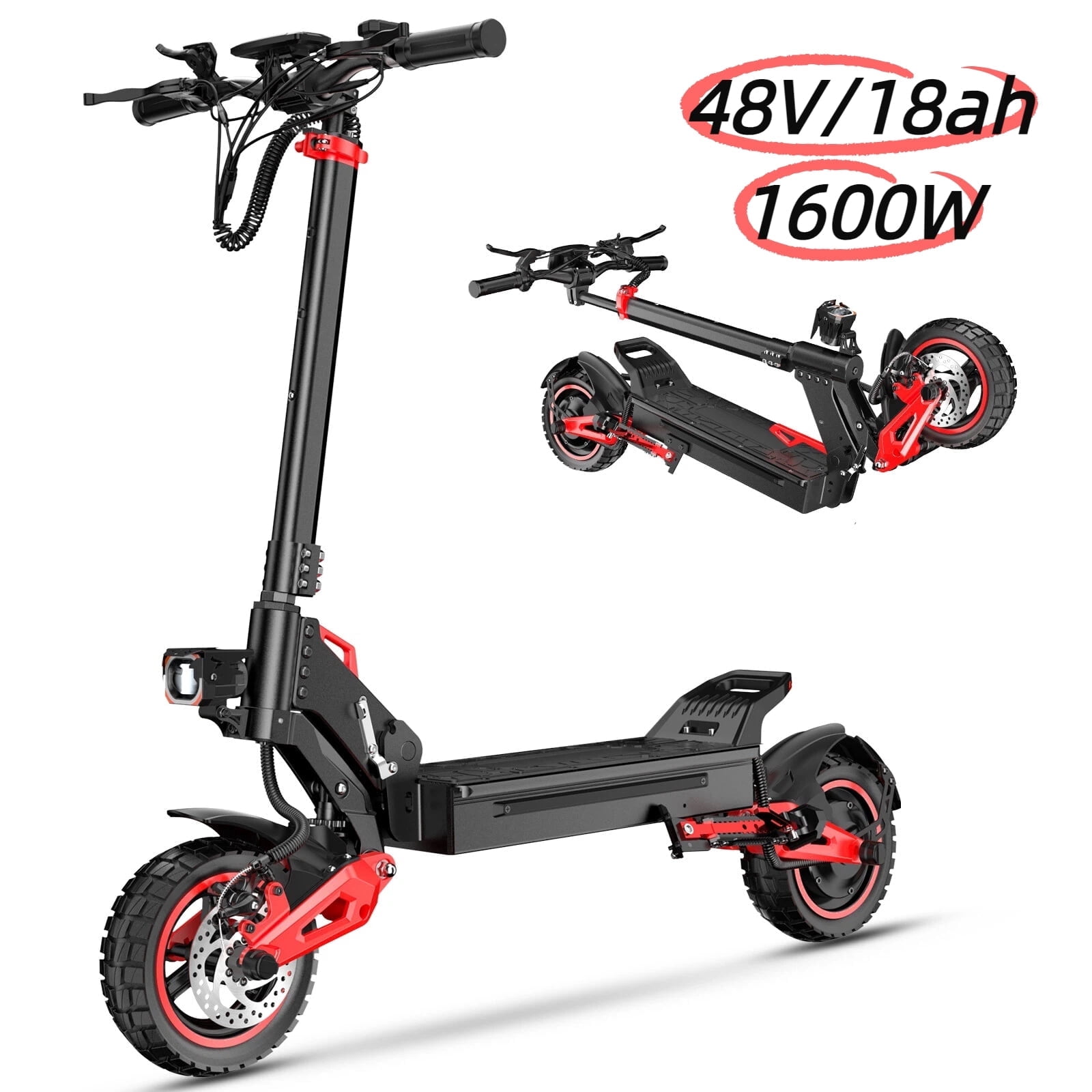 FREEBOY J15-max Off-road Electric Scooter,11 inch Pneumatic Tires,Easy Folding Design,Automatic Lighting System 1600W Brushless Motor,Real-Time LCD Display