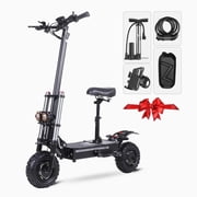 FREEBOY J30 MAX Adult Electric Scooter,Dual 3000W Motors,60V 38Ah Battery,50 MPH,62 Miles,11" Off Road Vacuum Tires,Foldable E-Scooter