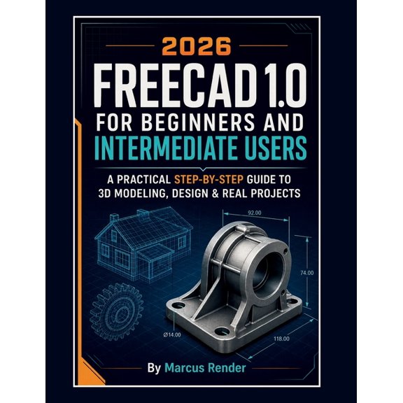 FREECAD 1.0 for Beginners and Intermediate Users: A Practical Step-by-Step Guide to 3D Modeling, Design, and Real Projec, (Paperback)