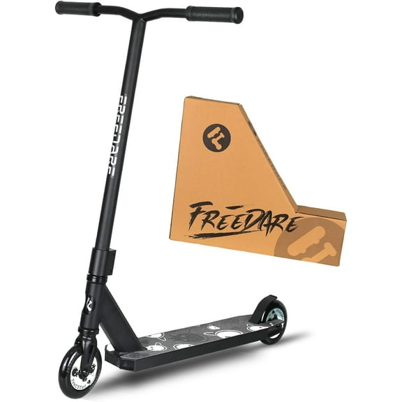FREEDARE JB-3 Complete Pro Stunt Scooter for Teens, Adults, Boys and Girls, Trick Scooter for Beginners and Intermediate Aged 8+, Black