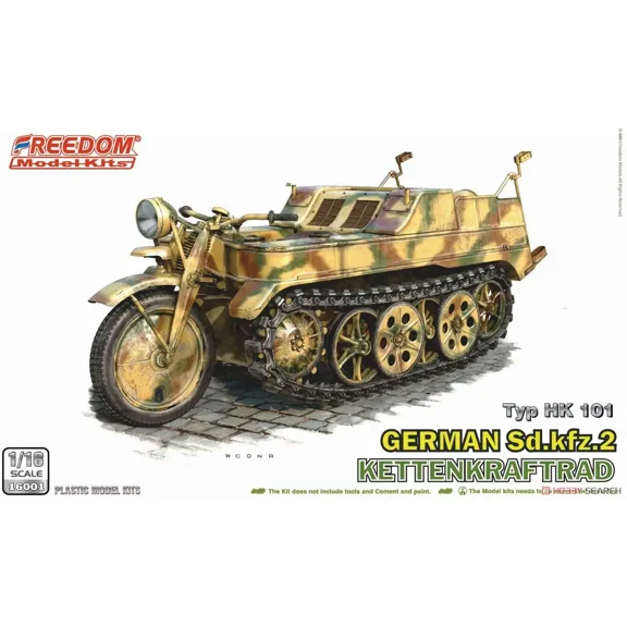 FREEDOM 16001 1/16 Scale Sd.kfz.2 Ketten Kraftrad Model Kit