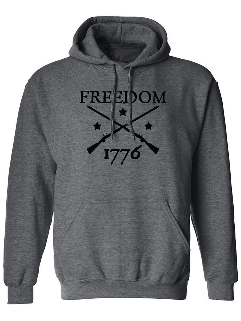 Zerogravitee FREEDOM 1776 Hooded Sweatshirt - Adult Unisex Pullover Hoodie, 50% Cotton 50% Polyester