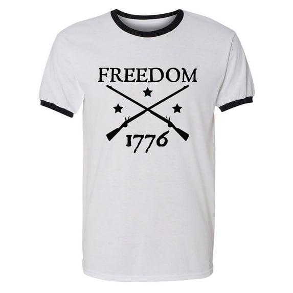 FREEDOM 1776 Adult Short Sleeve Ringer T-shirt