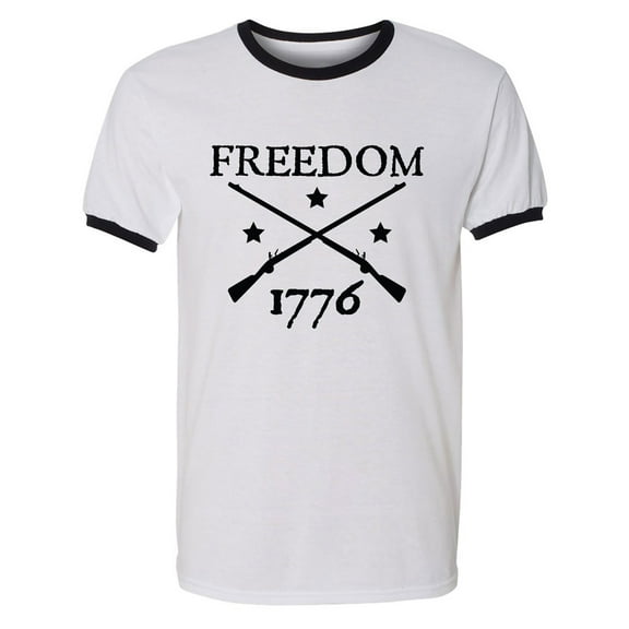FREEDOM 1776 Adult Short Sleeve Ringer T-shirt