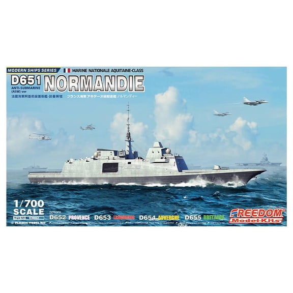 FREEDOM 83002 1/700 Scale D651 "Normandie " Nationale Aquitaine Class  Assembly plastics model kit