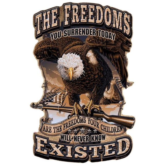 FREEDOM EXISTED METAL SIGN (7090)