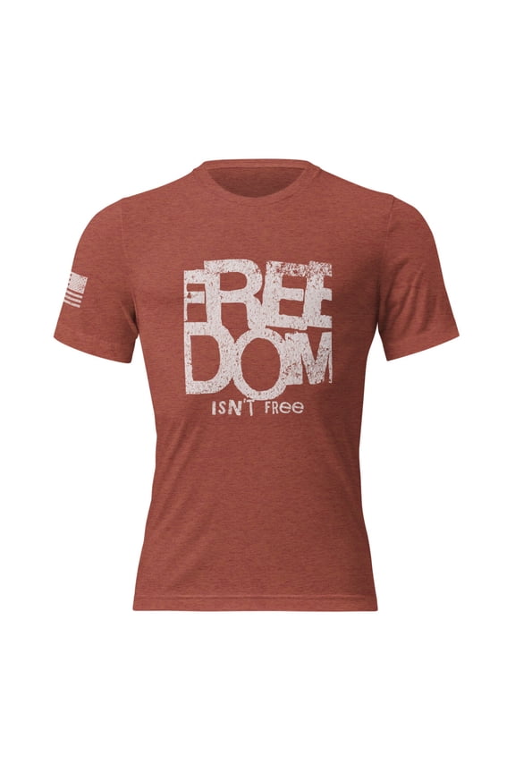 FREEDOM ISN'T FREE - Short sleeve t-shirt (Clay Triblend, L)