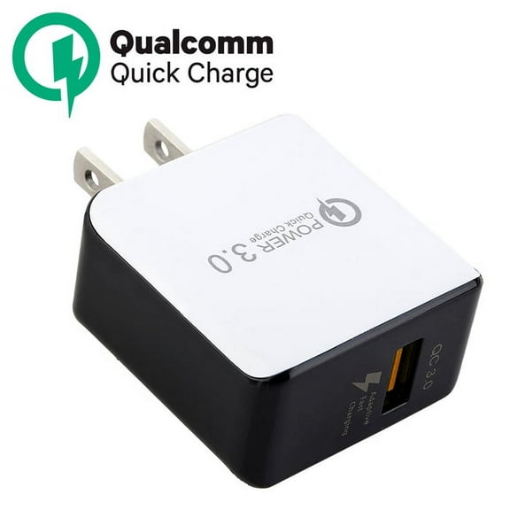 FREEDOMTECH Wall Charger 3.0 Quick Charge Certified 18W Fast Rapid USB Wall Charger Adapter For Apple iPhone X iPhone 8 Plus Samsung Galaxy S8 S9+ Plus Note 9 Note 8 Galaxy S7 Edge LG G7 Google Pixel
