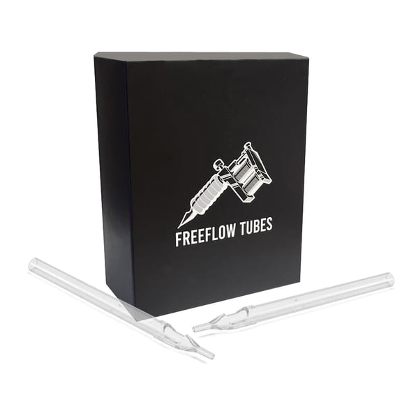 FREEFLOW 11RT Round Tip Long Tattoo Tubes Gripless Disposable Sterile