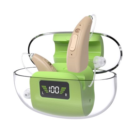 iadr Hearing Amplifiers Rechargeable, Portable Sound Aid Amplifiers for Seniors Adults, 100 Pairs
