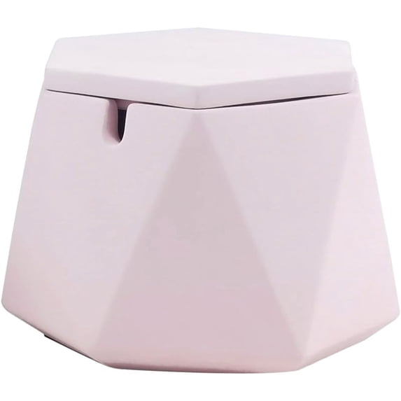 FREELOVE Concrete Ashtray with Lid & Stainless Steel Ashtrays, Cement Ash Tray Smoking Holder Indoor Smokeless Outdoor Windproof Patio Home Office Cool Decor(Dark Grey, Small)