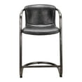 thumbnail image 1 of Moe's Home Collection Freeman Counter Stool Onyx Black Leather -Set Of Two, 1 of 3