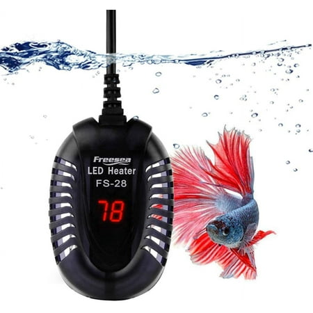 FREESEA 100W Mini Aquarium Fish Tank Heater with LED Temperature Display for Betta Fish, Frogs, Newts & Turtles