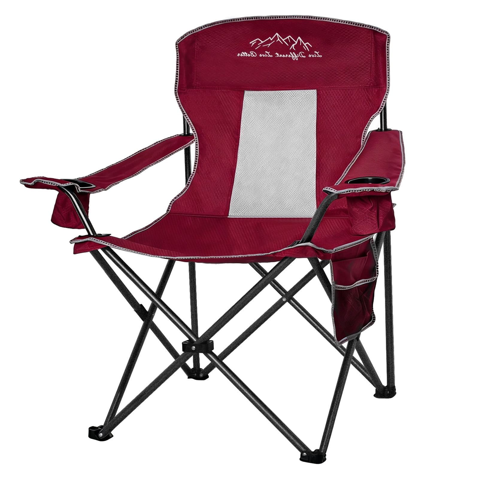Chaise Pliante De Plage Avec Glacière, Dossier Haut, Porte-gobelet Et Sac