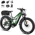 thumbnail image 1 of FREESKY Electric Bike with BAFANG Motor, 48V 25Ah Samsung Cells Battery Ebike for Adults Electric Bicycles, 26" Fat Tire 34MPH Full Suspension Mountain Beach E Bike, 105 Miles Range (Latest Release), 1 of 5