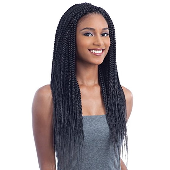2X PRE-STRETCHED NIGERIAN BRAID 20" (1 Jet Black) - FreeTress Synthetic Crochet Braiding Hair