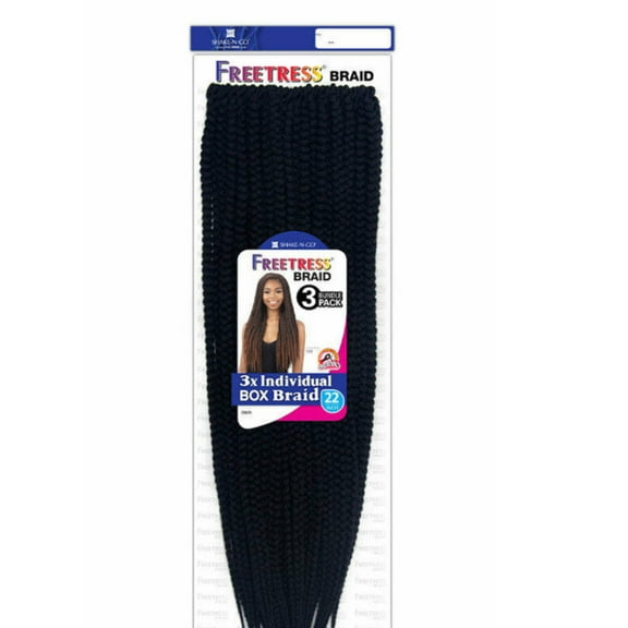 FREETRESS Braid Synthetic Crochet Hair - 3X INDIVIDUAL BOX BRAID