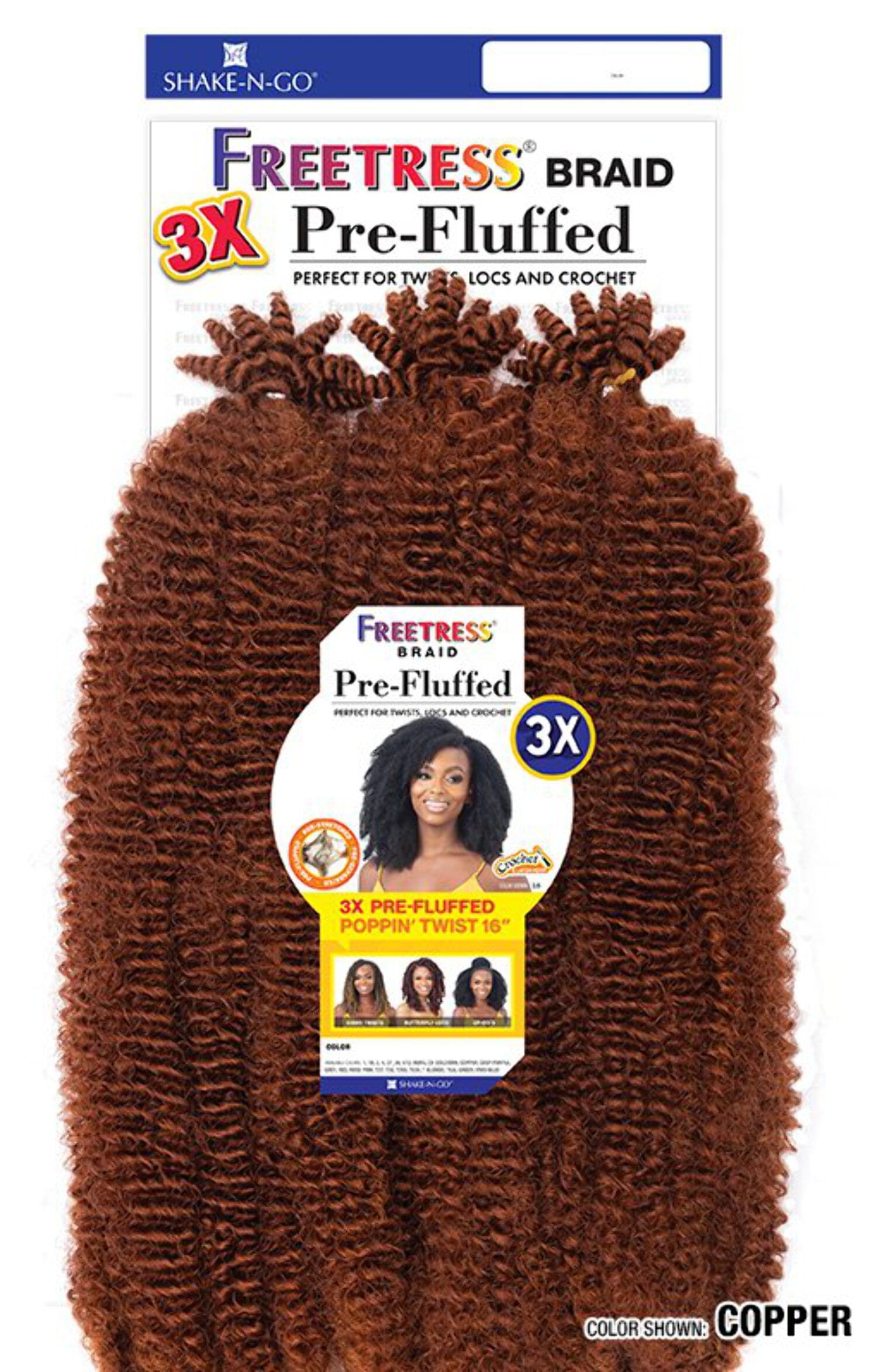 FREETRESS - 3X PRE-FLUFFED POPPIN' TWIST 16
