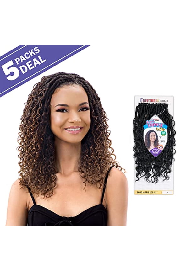 BRAIDS FreeTress Crochet Braids Boho Hippie Loc 12'' (5-pack, T27)