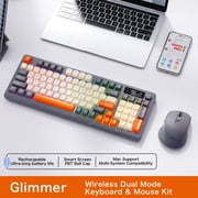 FREEWOLF M96 Bluetooth Keyboard and Mouse Set,Electronic Screen, Multi-Device Connection,Ergonomic