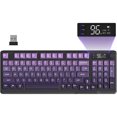 thumbnail image 1 of FREEWOLF M96 Wireless Gaming Membrane Keyboard BT/2.4G Wireless Knob Control RGB LED Backlit Display Screen PBT Keycap 3000mAh US Layout for Win/Mac- Purple Gradient, 1 of 1