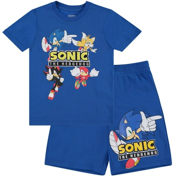FREEZE Boy's Sonic The Hedgehog Short Sleeve T-Shirt and Shorts Set- Little and Big Boys Sizes 4-20