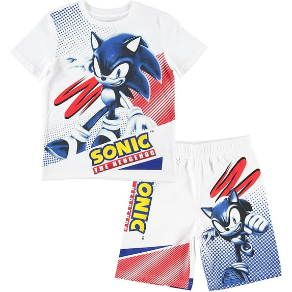 FREEZE Boy's Sonic The Hedgehog Short Sleeve T-Shirt and Shorts Set