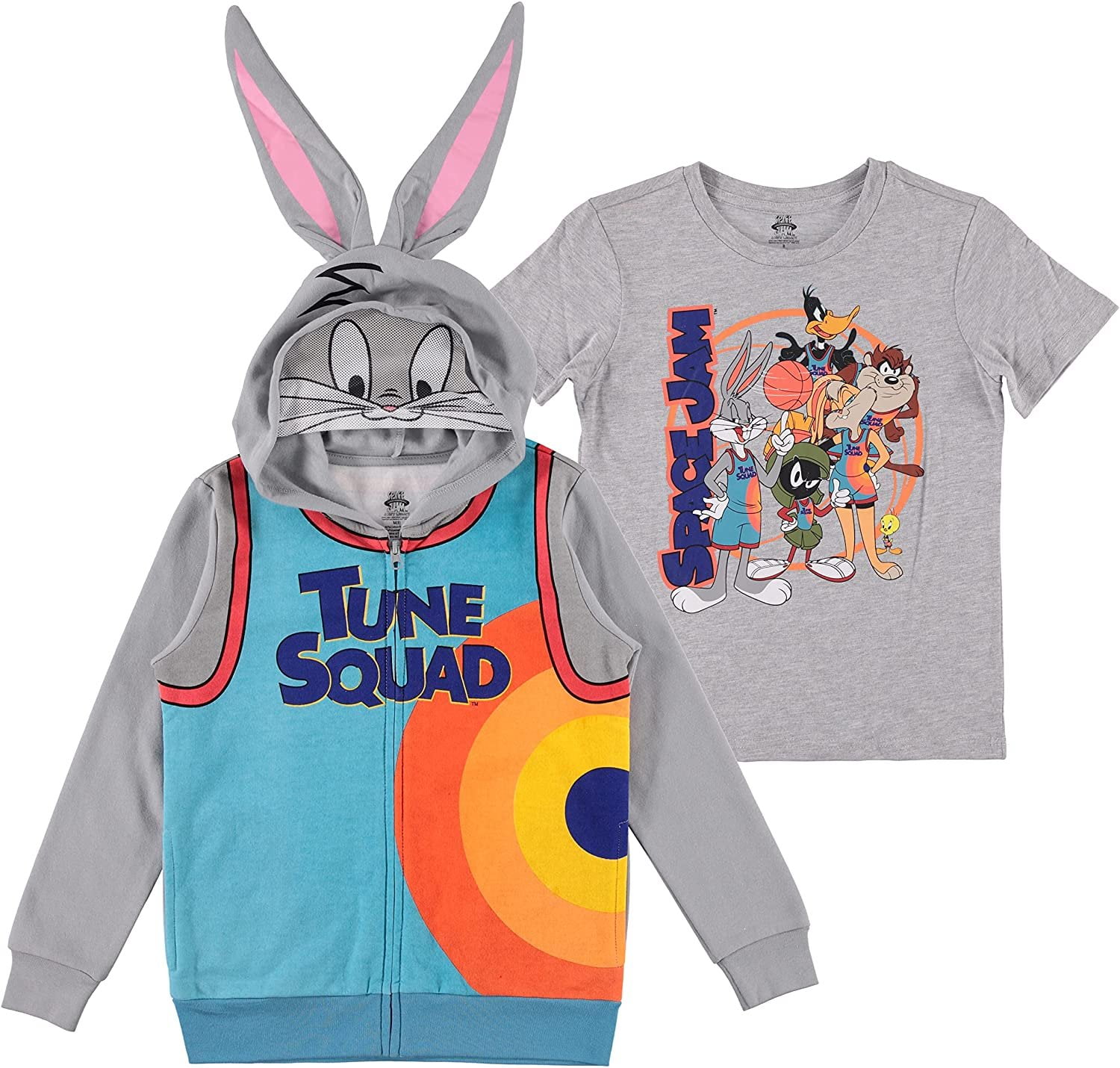 FREEZE Boys' Space Jam Hoodie and T-Shirt Clothing Set - Bugs Bunny Tune  Squad Hoodie Sizes 4-18 