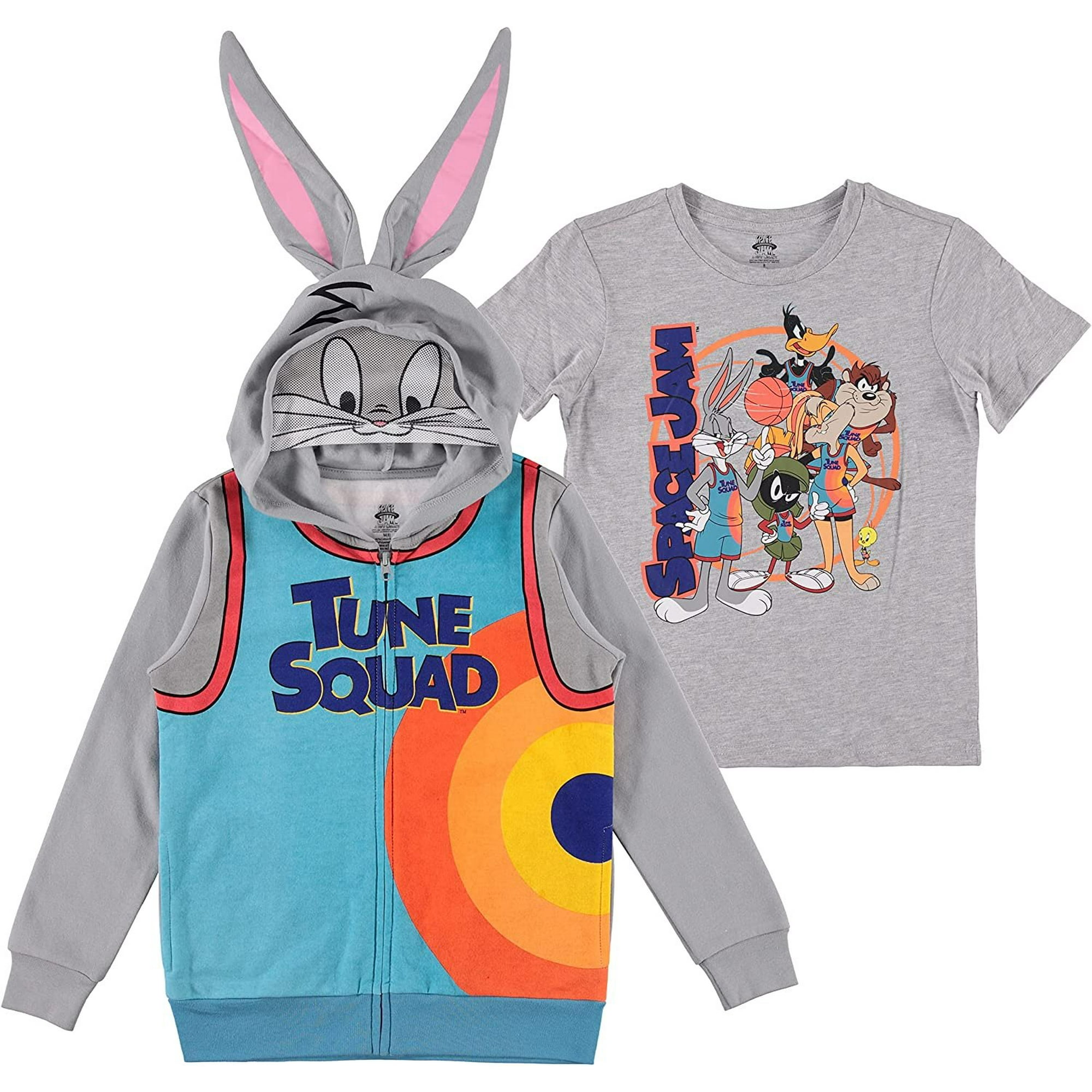 Freeze Boys' Space Jam Hoodie and T-Shirt Clothing Set - Bugs Bunny Tune Squad Hoodie Sizes 4-18, Boy's