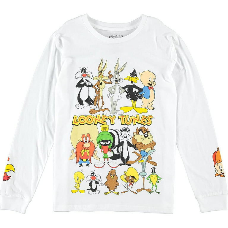 Looney T-Shirt - Tunes T-Shirt Over All Design Looney Print Boys Long FREEZE Tunes Sleeve