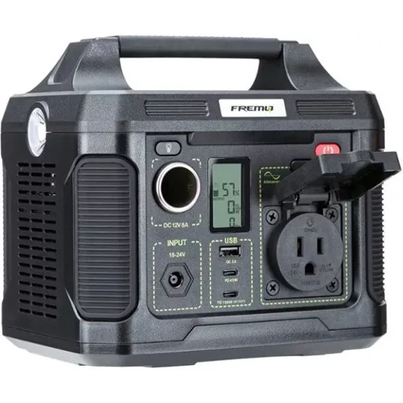 FREMO TP300 Portable Power Station 12V 8A DC Output, AC Outlet (231 Wh Capacity) - Gray