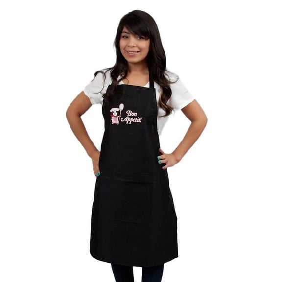 FREN French Cotton Bon Appetit! Black Apron