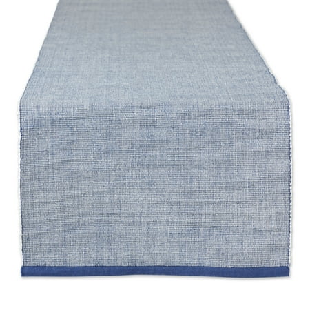 DII Eco-Friendly Chambray Fine Ribbed Table Runner 13x72 inches