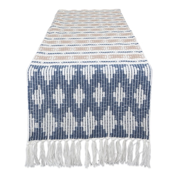 DII Colby Southwest Jacquard Fringe Table Runner