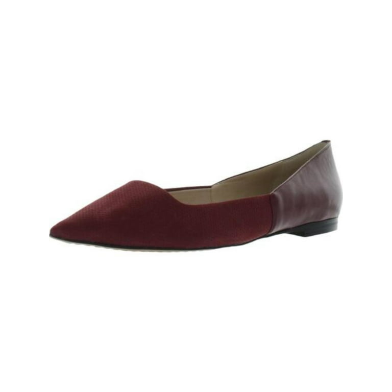 Burgundy pointed flats new arrivals