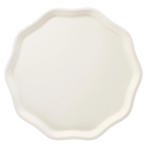 Bonjour Fte White Compostable Paper Plates, Eco Friendly Party Supplies, 8 Count, 10 Inch, Birthday, Garden Party, Shower