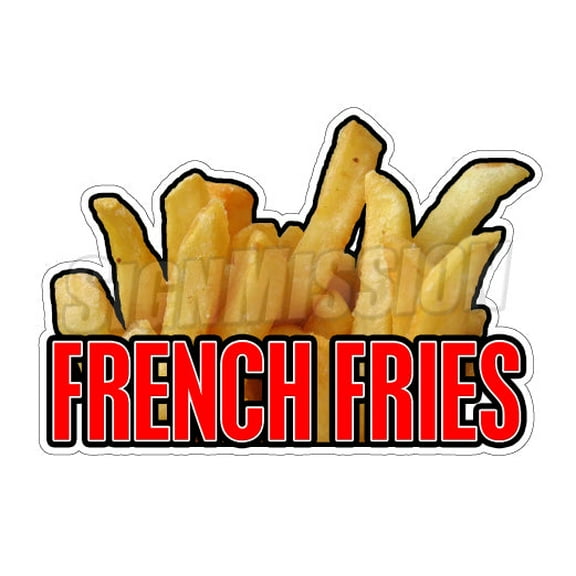 FRENCH FRIES I Concession Decal sign stand cart fry oil