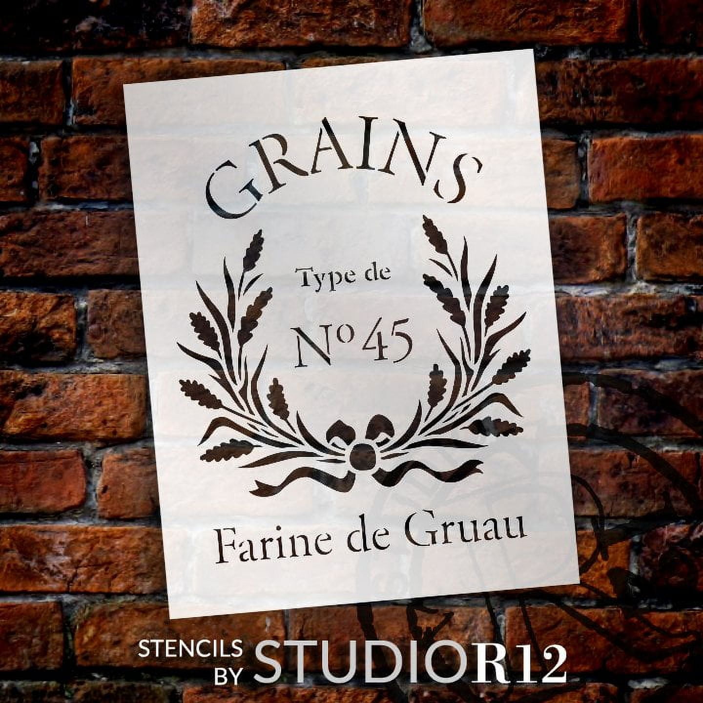 Farine De Gruau Stencil by StudioR12 French Grains Word Art - Reusable  Mylar Template Painting Chalk Mixed Media Use for Wall Art DIY Home Decor -  STCL1427_1 Multiple Sizes Avail 8.5 x