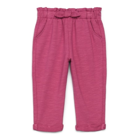 Garanimals Baby Girl French Terry Cloth Pants, Sizes 0M-24M
