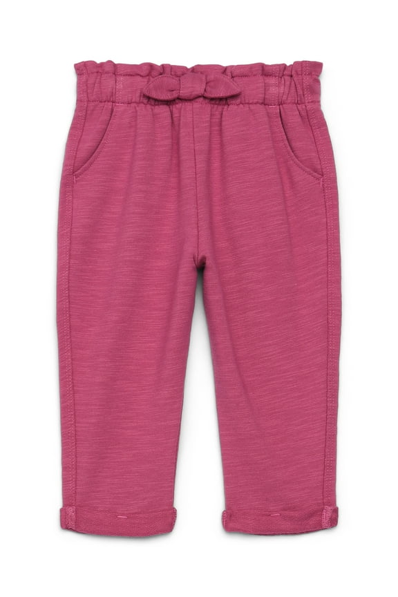 Baby Girl French Terry Cloth Pants, Sizes 0M-24M
