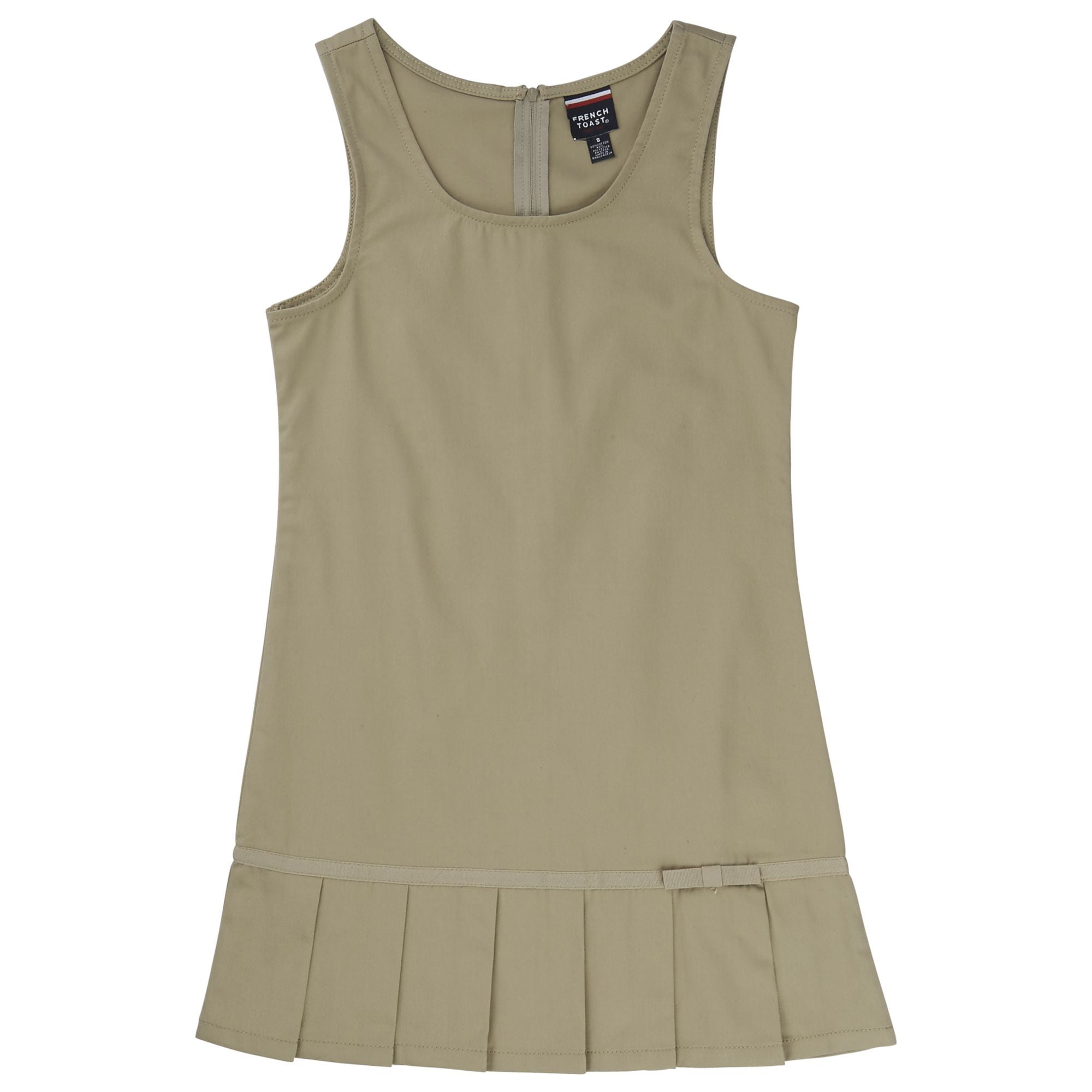 French Toast Pleated Casual Uniform Sleeveless Dress (Girls)
