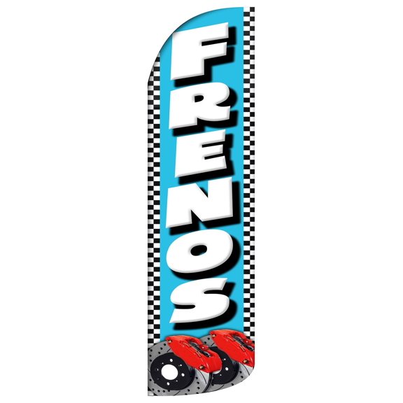 FRENOS Windless Flag (Hardware Not Included) |Advertisement /Business Flags | Feather Flag |