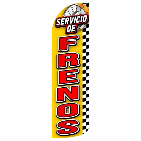 FRENOS Windless Flag (Hardware Not Included) |Advertisement /Business Flags | Feather Flag |