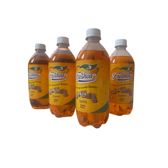 FRESHÉA Cola Champagne Soda, Caribbean Flavor, 20 fl oz Bottles, 6 Pack