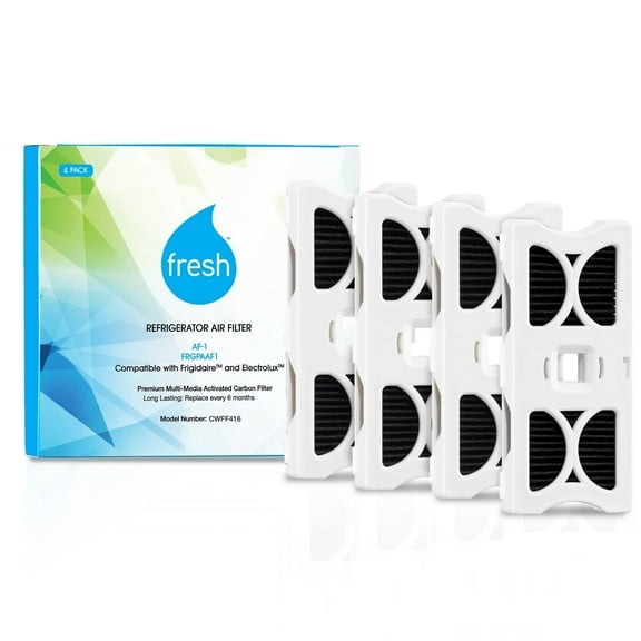 FRESH AF-1 Refrigerator Air Filter Replacement for Frigidaire - Compatible with Models: AF-1, FRGPAAF1, RAF-1 - Advanced Carbon Filter Technology - (4 Pack) Air filter by MIST