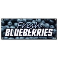 thumbnail image 1 of FRESH BLUEBERRIES BANNER SIGN fruit stand cart signs, 1 of 4