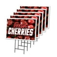 thumbnail image 1 of FRESH CHERRIES 5 Pack Of 18" x 24" Yard Sign & Stake | Advertise Your Business | Stake Included Image On Both Sides | Made in The USA, 1 of 3